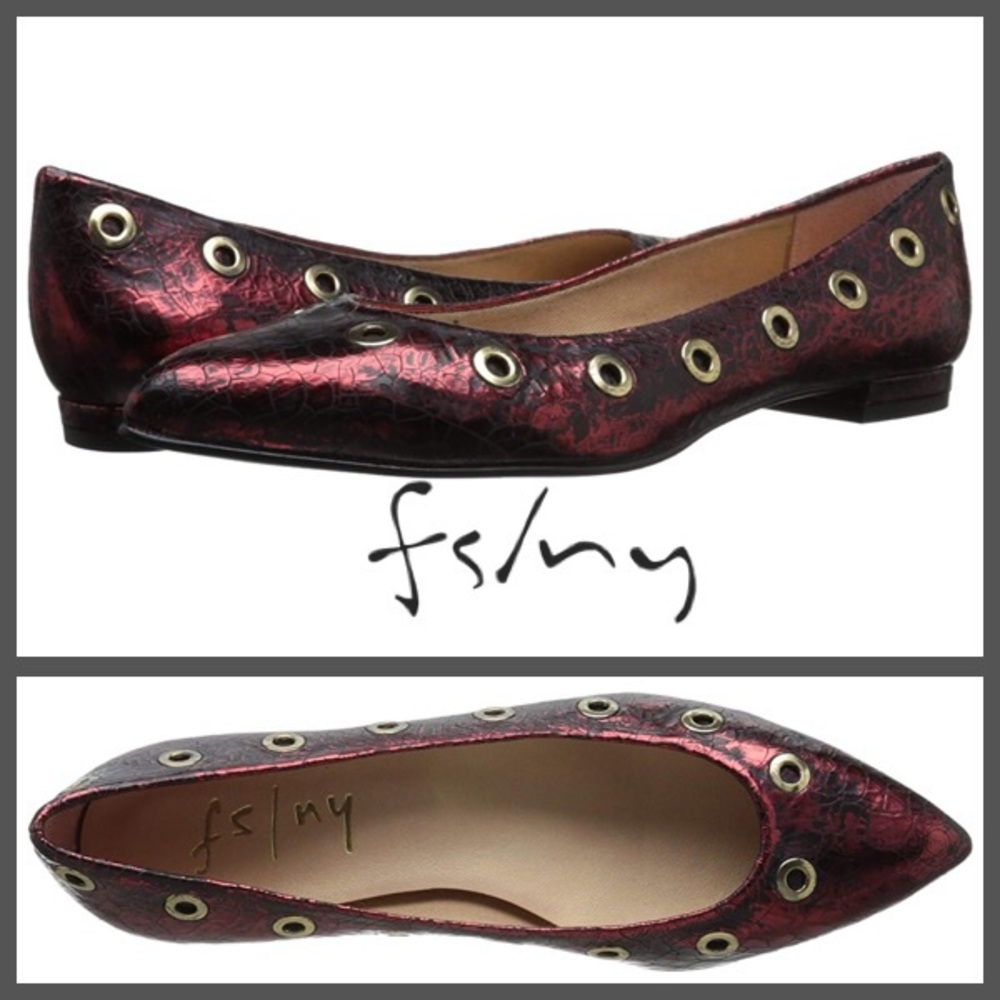 HOST PIC!!  FRENCH SOLE NY  FSNY Size 6.5 ‘Obtuse’ Grommet Flats NEW
